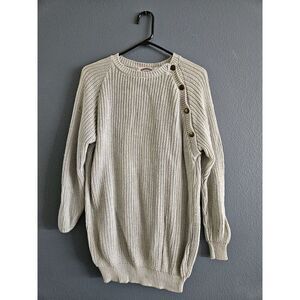 VTG CAMBRIDGE DRY GOODS Cotton‎ Sweater Men L  Button Embellished Green USA Made